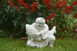 Gartendekoparadies Bouddhas-Statue du Grand Bouddha avec des poissons koi