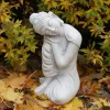 Gartendekoparadies Bouddhas-Statue d'un bouddha agenouillé