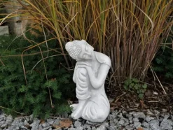 Gartendekoparadies Bouddhas-Statue d'un bouddha agenouillé
