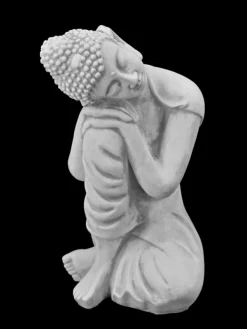 Gartendekoparadies Bouddhas-Statue d'un bouddha agenouillé