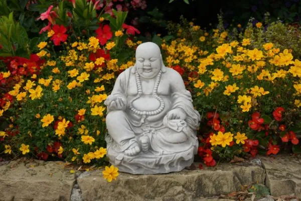 Gartendekoparadies Bouddhas-Statue d'un bouddha rieur