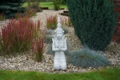 Gartendekoparadies Bouddhas-Statue d'un gardien de temple agenouillé