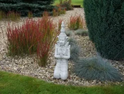 Gartendekoparadies Bouddhas-Statue d'un gardien de temple agenouillé