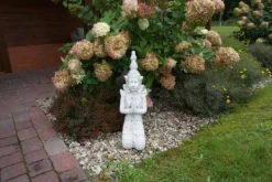 Gartendekoparadies Bouddhas-Statue d'un gardien de temple agenouillé