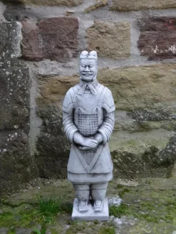 Gartendekoparadies Figures & Statues-Statue d'un guerrier chinois en terre cuite
