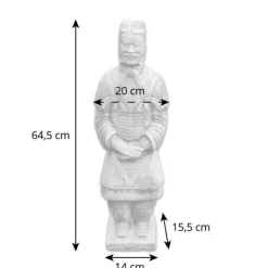 Gartendekoparadies Figures & Statues-Statue d'un guerrier chinois en terre cuite