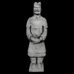 Gartendekoparadies Figures & Statues-Statue d'un guerrier chinois en terre cuite