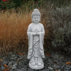 Gartendekoparadies Bouddhas-Statue d'un moine bouddha debout