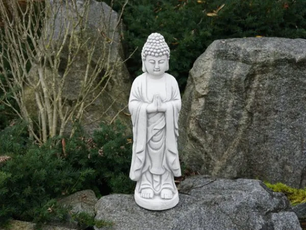 Gartendekoparadies Bouddhas-Statue d'un moine bouddha debout