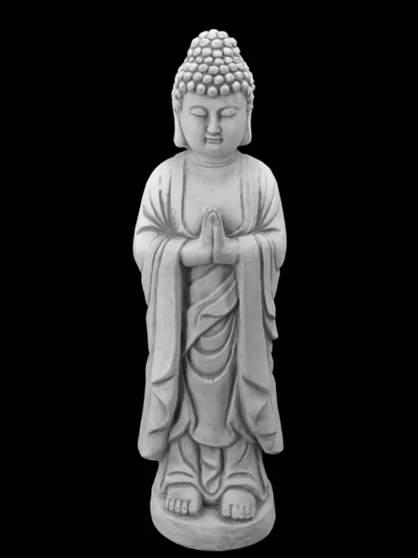 Gartendekoparadies Bouddhas-Statue d'un moine bouddha debout