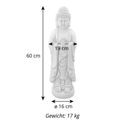 Gartendekoparadies Bouddhas-Statue d'un moine bouddha debout