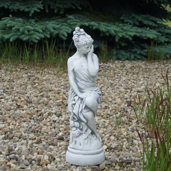 Gartendekoparadies Figures & Statues-Statue d'une femme avec une robe richement drapée