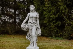 Gartendekoparadies Figures & Statues-Statue d'une femme vendangant des raisins