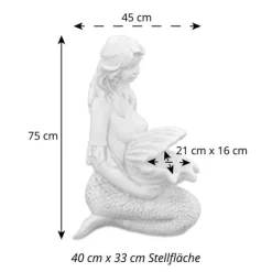 Gartendekoparadies Belle|Figures & Statues-Statue d'une sirène avec une gargouille