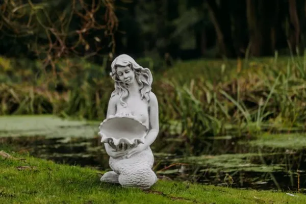 Gartendekoparadies Belle|Figures & Statues-Statue d'une sirène avec une gargouille