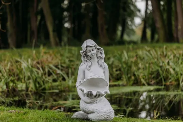 Gartendekoparadies Belle|Figures & Statues-Statue d'une sirène avec une gargouille