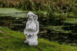 Gartendekoparadies Belle|Figures & Statues-Statue d'une sirène avec une gargouille