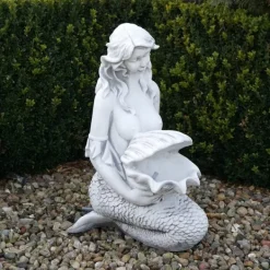Gartendekoparadies Belle|Figures & Statues-Statue d'une sirène avec une gargouille