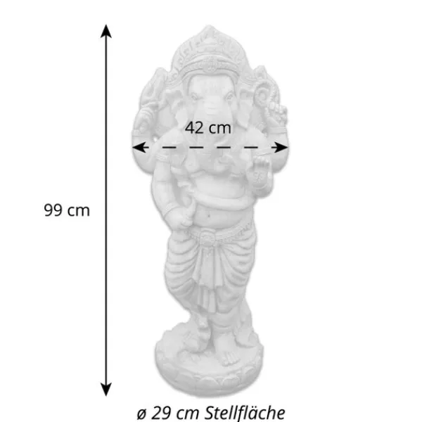 Gartendekoparadies Figures & Statues|Bouddhas-Statue en pierre du divin Ganesha