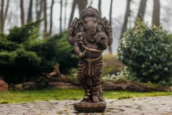 Gartendekoparadies Figures & Statues|Bouddhas-Statue en pierre du divin Ganesha dans une palette de couleurs exclusive