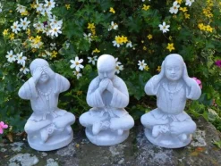 Gartendekoparadies Bouddhas-Trois bouddhas incarnent les enseignements bouddhistes
