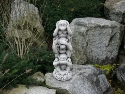 Gartendekoparadies Belle|Animaux-Trois singes : ne rien voir, ne rien entendre, ne rien dire