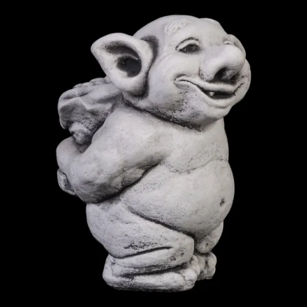 Gartendekoparadies Trolls-Troll avec un somptueux bouquet de fleurs