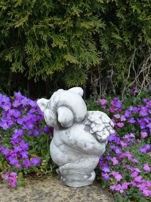 Gartendekoparadies Trolls-Troll avec un somptueux bouquet de fleurs