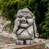 Gartendekoparadies Trolls-Troll XXL : Mamie montre le majeur