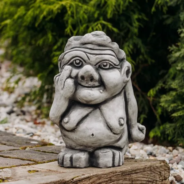 Gartendekoparadies Trolls-Troll XXL : Mamie montre le majeur
