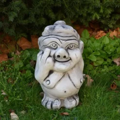 Gartendekoparadies Trolls-Troll XXL : Mamie montre le majeur