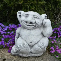 Gartendekoparadies Trolls-Troll XXL avec un doigt dans l'oreille
