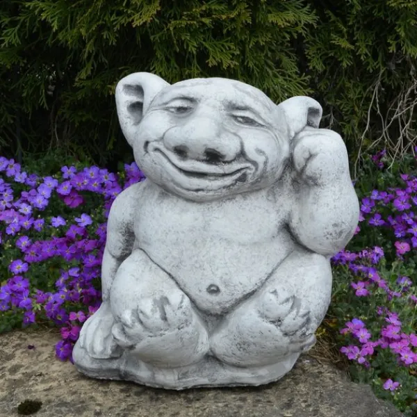 Gartendekoparadies Trolls-Troll XXL avec un doigt dans l'oreille
