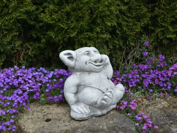 Gartendekoparadies Trolls-Troll XXL avec un doigt dans l'oreille