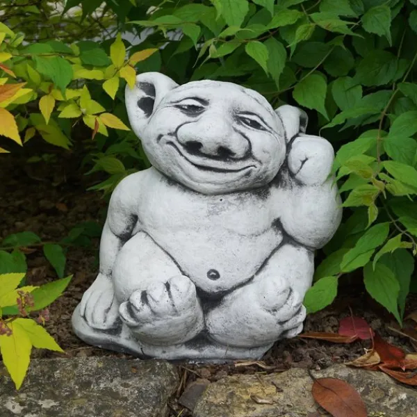 Gartendekoparadies Trolls-Troll XXL avec un doigt dans l'oreille