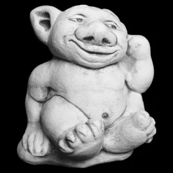Gartendekoparadies Trolls-Troll XXL avec un doigt dans l'oreille