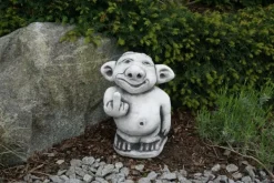 Gartendekoparadies Trolls-Troll XXL montre le majeur