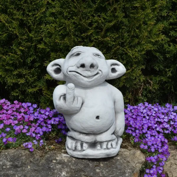 Gartendekoparadies Trolls-Troll XXL montre le majeur