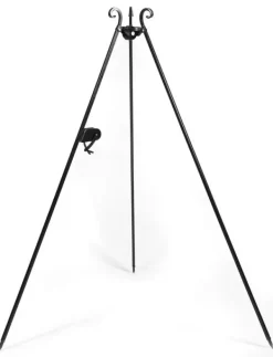 Gartendekoparadies Bols À Feu & Poêles De Jardin-Trépied 180 cm avec moulinet