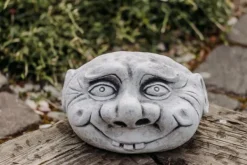 Gartendekoparadies Figures & Statues-Tête de pierre avec un drôle de visage