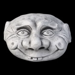 Gartendekoparadies Figures & Statues-Tête de pierre avec un drôle de visage