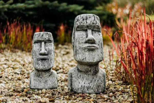 Gartendekoparadies Belle|Figures & Statues-Tête moaï : les statues de pierre de l'île de Pâques
