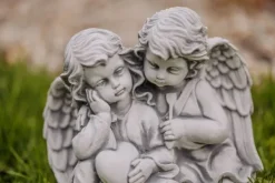 Gartendekoparadies Enfants & Anges-Une paire d'anges aide le bonheur sur son chemin