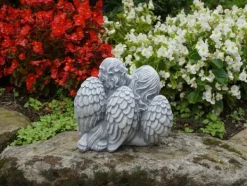 Gartendekoparadies Enfants & Anges-Une paire d'anges aide le bonheur sur son chemin