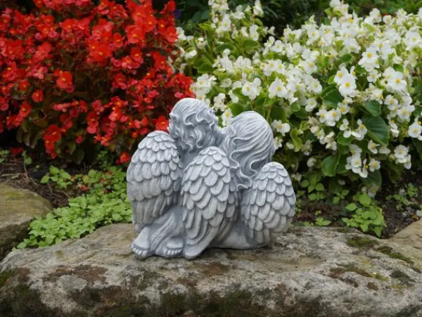 Gartendekoparadies Enfants & Anges-Une paire d'anges aide le bonheur sur son chemin