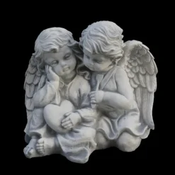 Gartendekoparadies Enfants & Anges-Une paire d'anges aide le bonheur sur son chemin