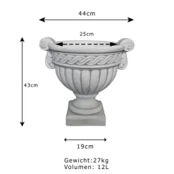 Gartendekoparadies Jardinières-Vase en pierre en lot de 2